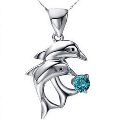 Forever Love Double Dolphin Necklace