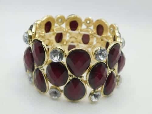 Red & Gold Stretchy Bracelet