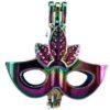 Rainbow Color Dress Party Mask Cage