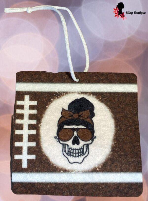 Skull Football Mom Air Freshener