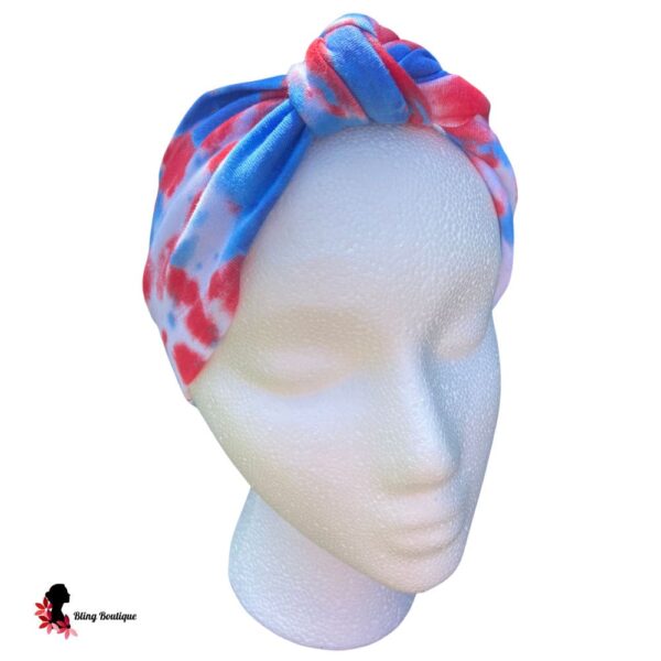 Red, White, & Blue Knotted Headband - Adjustable