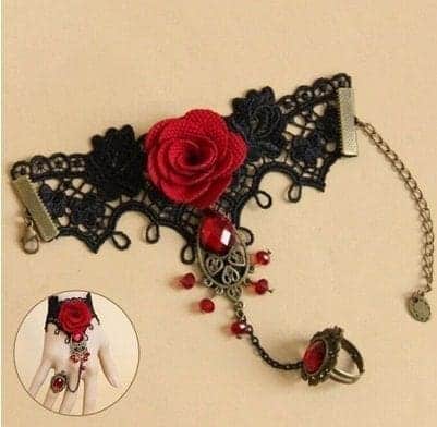 Elegant Vintage Rose Lace Bracelet