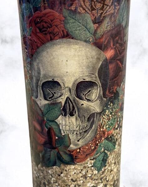 Skull w/Roses 20 oz Tumbler